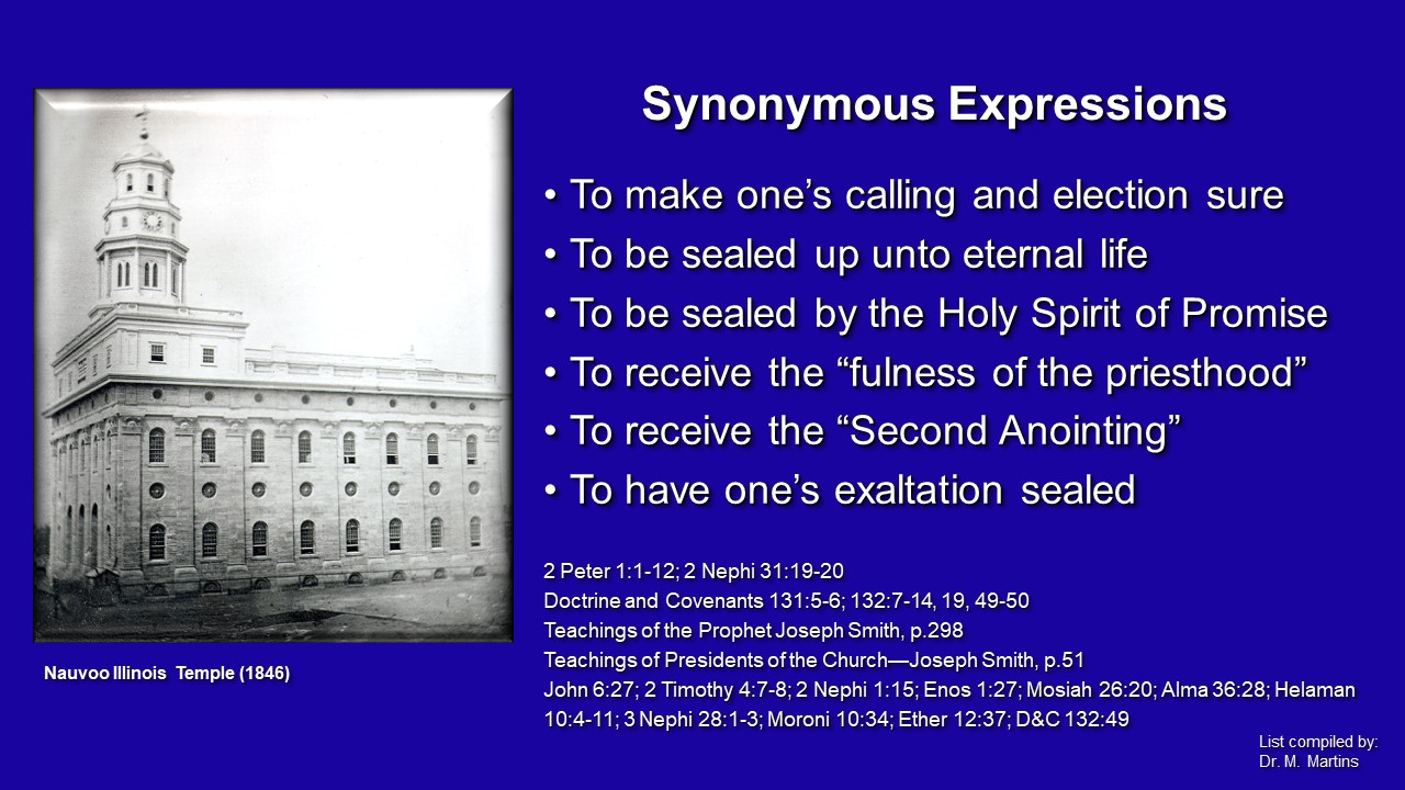 Synonymous Expressions for the "Second Anointing"